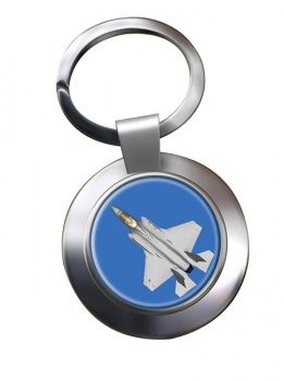 F35 Lightning Chrome Key Ring