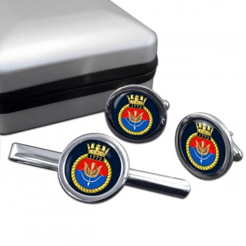 1772 Naval Air Squadron (Royal Navy) Round Cufflink and Tie Clip Set