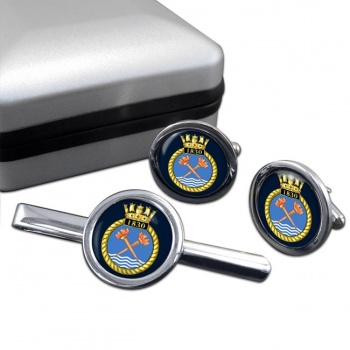 1830 Naval Air Squadron (Royal Navy) Round Cufflink and Tie Clip Set