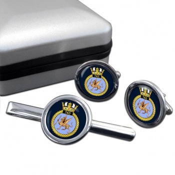 765 Naval Air Squadron (Royal Navy) Round Cufflink and Tie Clip Set