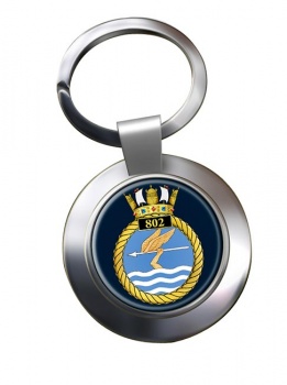 802 Naval Air Squadron (Royal Navy) Chrome Key Ring