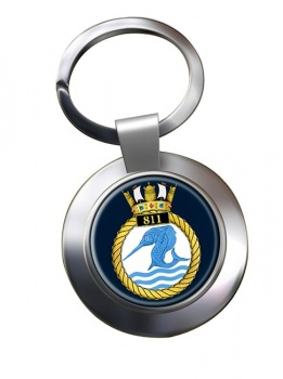 811 Naval Air Squadron (Royal Navy) Chrome Key Ring