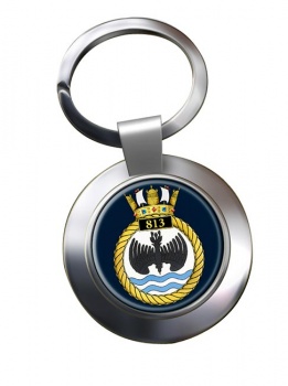 813 Naval Air Squadron (Royal Navy) Chrome Key Ring