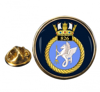 826 Naval Air Squadron (Royal Navy) Round Pin Badge