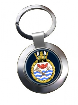 827 Naval Air Squadron (Royal Navy) Chrome Key Ring