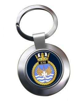 830 Naval Air Squadron (Royal Navy) Chrome Key Ring