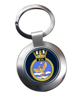 834 Naval Air Squadron (Royal Navy) Chrome Key Ring