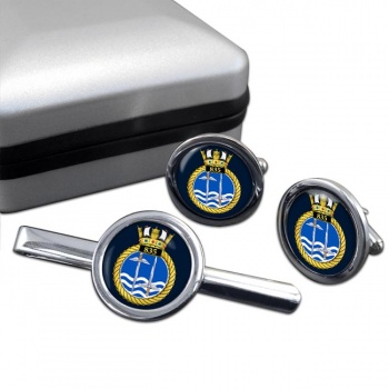 835 Naval Air Squadron (Royal Navy) Round Cufflink and Tie Clip Set