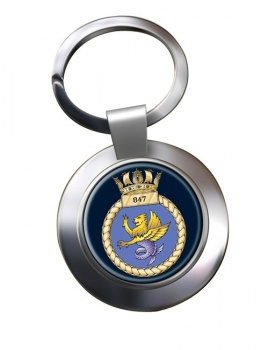 847 Naval Air Squadron (Royal Navy) Chrome Key Ring