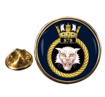 878 Naval Air Squadron (Royal Navy) Round Pin Badge