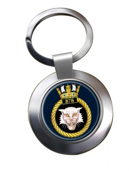 878 Naval Air Squadron (Royal Navy) Chrome Key Ring