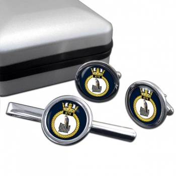 879 Naval Air Squadron (Royal Navy) Round Cufflink and Tie Clip Set
