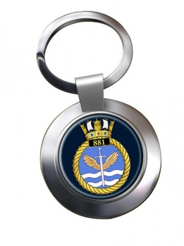 881 Naval Air Squadron (Royal Navy) Chrome Key Ring