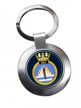 885 Naval Air Squadron (Royal Navy) Chrome Key Ring