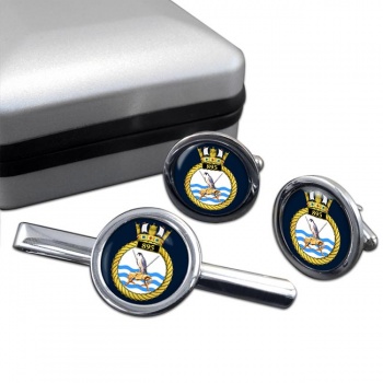 895 Naval Air Squadron (Royal Navy) Round Cufflink and Tie Clip Set