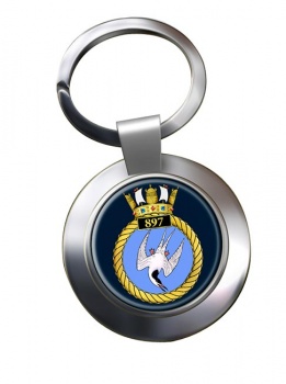 897 Naval Air Squadron (Royal Navy) Chrome Key Ring