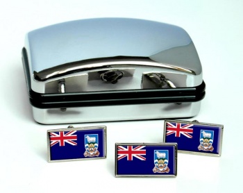 Falkland Islands Flag Cufflink and Tie Pin Set