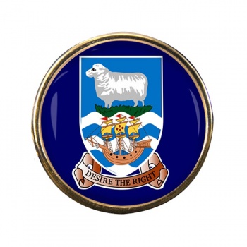 Falkland Islands Round Pin Badge