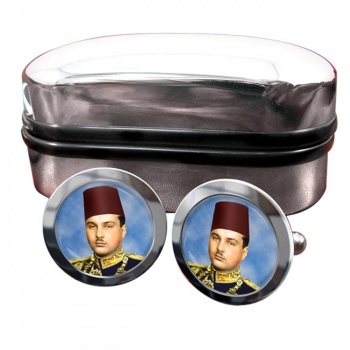 King Farouk I Round Cufflinks