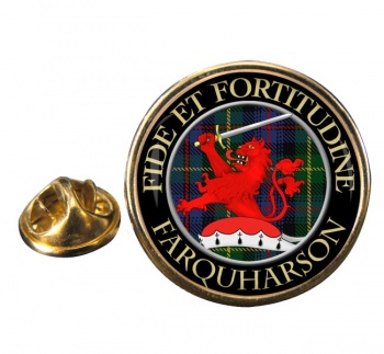 Farquharson Scottish Clan Round Pin Badge