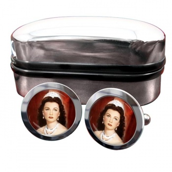 Fawzia of Egypt Round Cufflinks