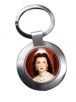 Fawzia of Egypt Chrome Key Ring