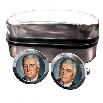 Franklin D Roosevelt Round Cufflinks