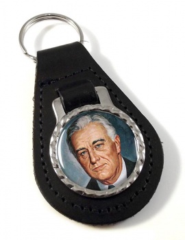 Franklin D Roosevelt Leather Key Fob