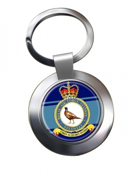 RAF Station Feltwell Chrome Key Ring