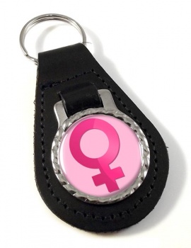 Venus Female Symbol Leather Key Fob