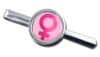 Venus Female Symbol Round Tie Clip