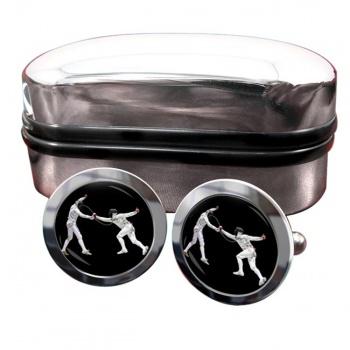 Fencing Round Cufflinks