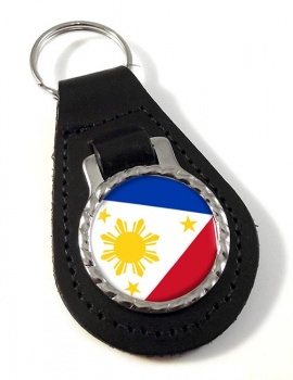 Philippines Pilipinas Leather Key Fob