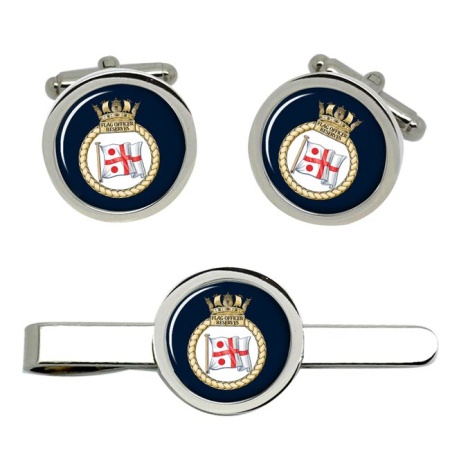 Flag Officer Reserves, Royal Navy Cufflink and Tie Clip Set