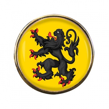 Vlaanderen Flandre (Belgium) Round Pin Badge