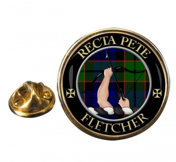 Fletcher of Dunans Scottish Clan Round Pin Badge