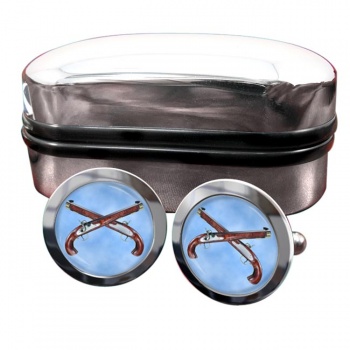 Flintlock Pistols Round Cufflinks