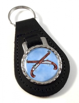 Flintlock Pistols Leather Key Fob