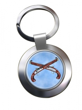 Flintlock Pistols Chrome Key Ring