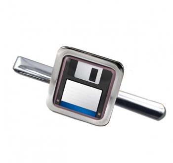 Floppy Disk Square Tie Clip