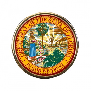Florida Round Pin Badge