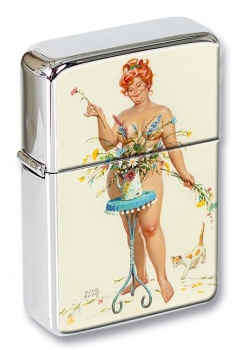 Arranging Flowers Pin-up Girl Flip Top Lighter