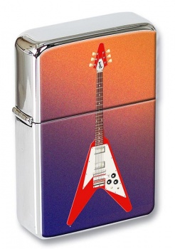 Flying V Guitar Flip Top Lighter