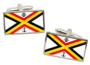 Belgian Navy (Composante marine) Flag Cufflinks in Box