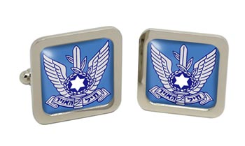 Zroa HaAvir VeHahalal Israeli Air Force Square Cufflinks in Box