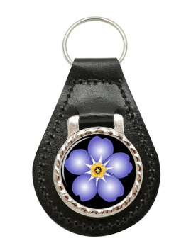 Forget-me-not Leather Key Fob