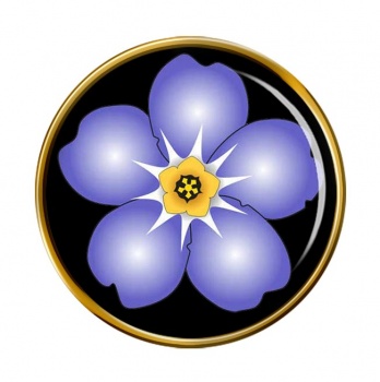 Forget-me-not Round Pin Badge