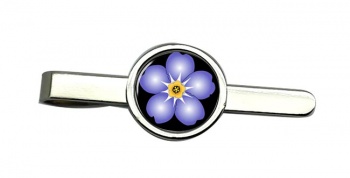 Forget-me-not Round Tie Clip