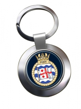Flag Officer Sea Training (FOST) RN Chrome Key Ring
