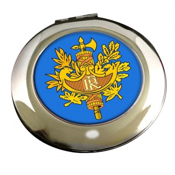 France (Crest) Round Mirror